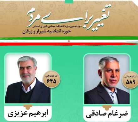 لیست شریان در حوزه انتخابیه شیراز و زرقان منتشر شد.