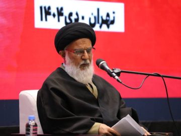 سخنرانی آیت الله سید محمد مهدی میرباقری در همایش “حق مردم” جبهه شریان